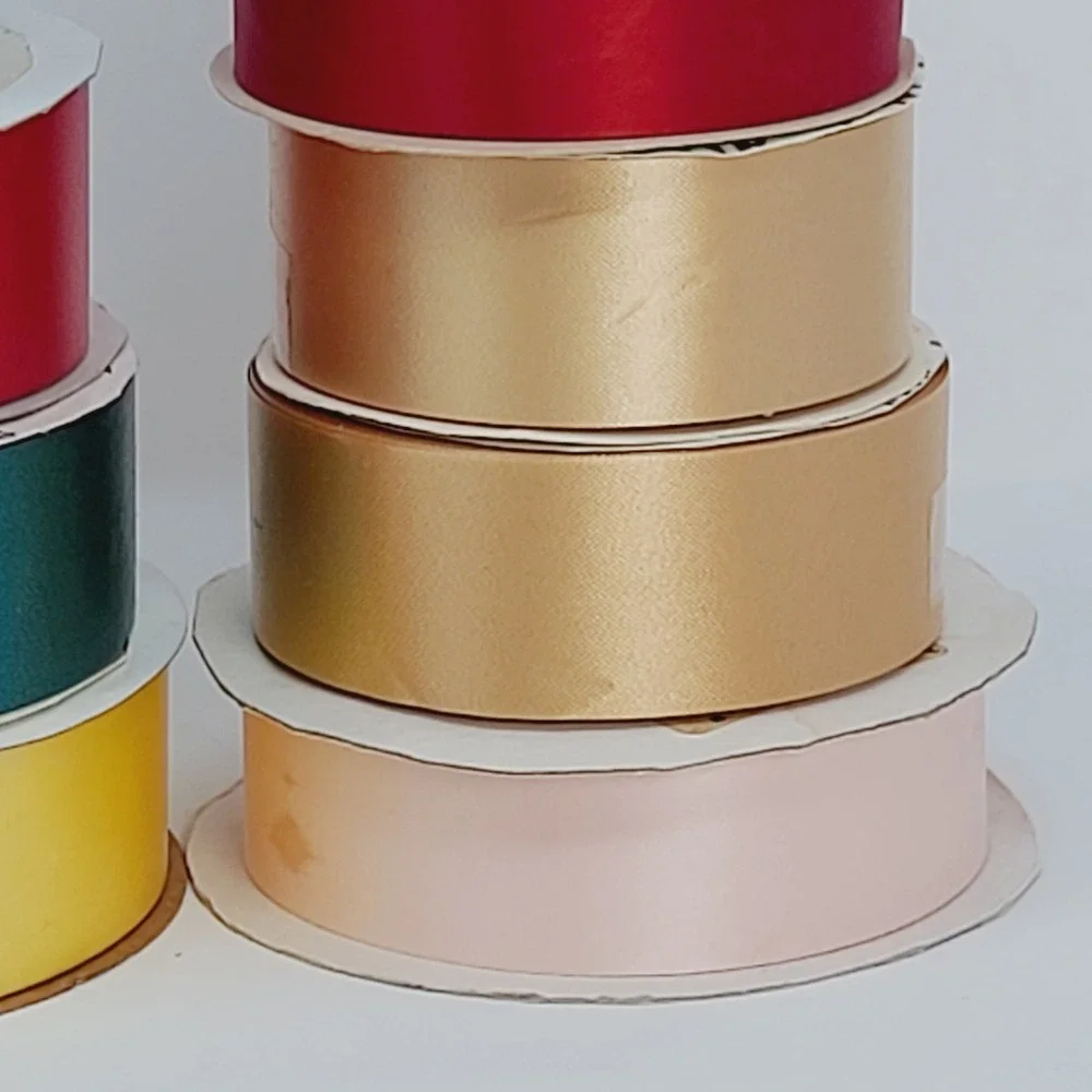 VALUE BUNDLE: 11 Flora-Satin Waterproof Craft Ribbon Lot 1 1/4 & 1 7/16 in Bows